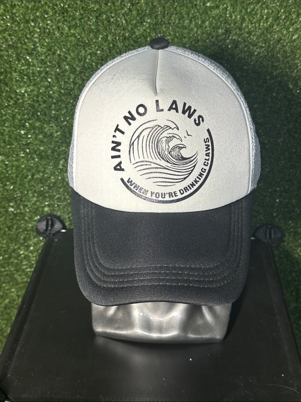 White Claw White & Black Trucker Cap